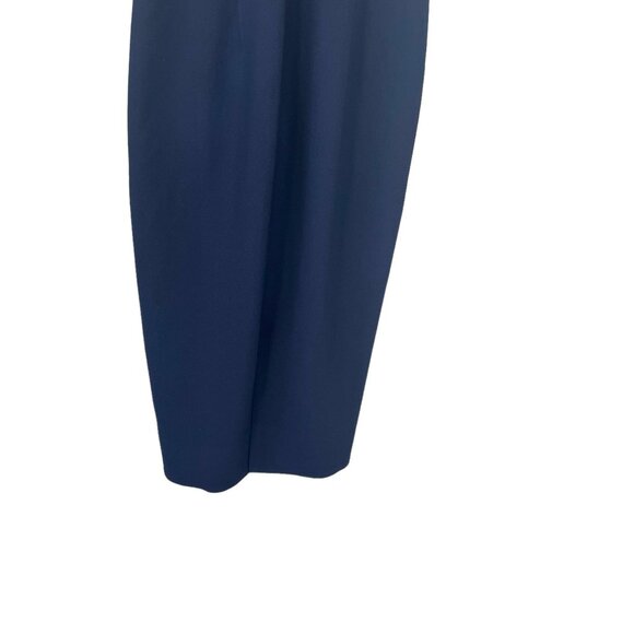 Dress the Population Anita Navy Plunging V Neck Sleeveless Midi Sheath Dress XS - Picture 6 of 12